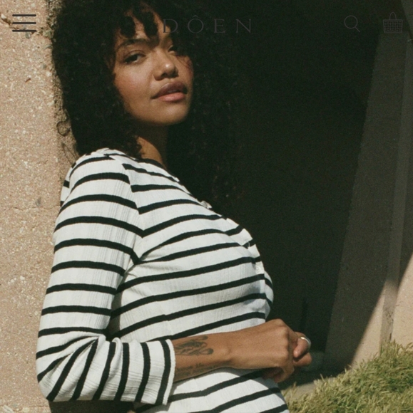 Doen Como dress, Navy and White, xxs - Picture 2 of 6